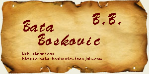 Bata Bošković vizit kartica